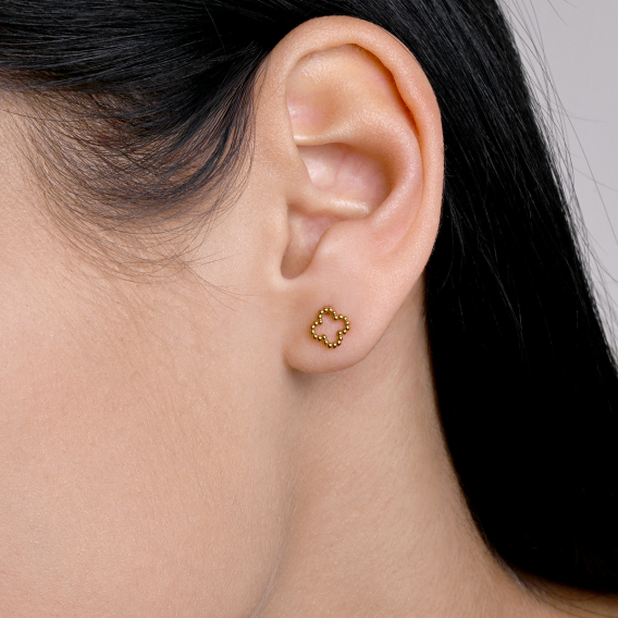 Obrázok pre Náušnice oceľové štvorlístky 41006.1