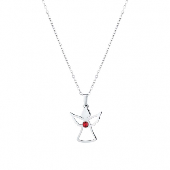 Obrázok pre Náhrdelník anjel so Swarovski kryštálmi 42043.3 červený