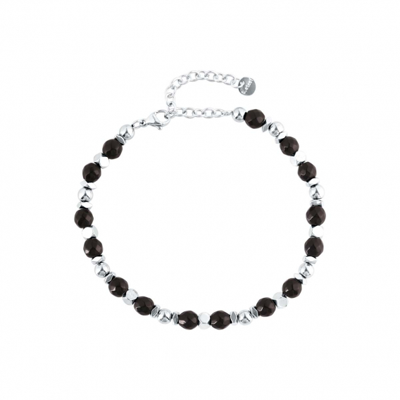 Obrázok pre Oceľový náramok s achátom 43082.3 čierny