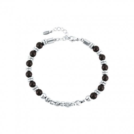 Obrázok pre Oceľový náramok s achátom 43083.3 čierny