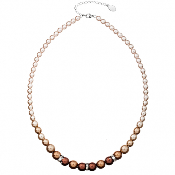 Obrázok pre Perlový náhrdelník hnedý 32005.3