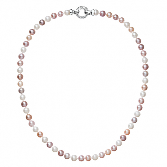 Obrázok pre Perlový náhrdelník z pravých riečnych perál mix farieb 22004.3