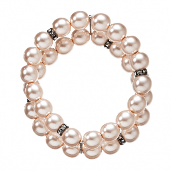 Obrázok pre Perlový náramok dvojradový ružový 33065.3 rose