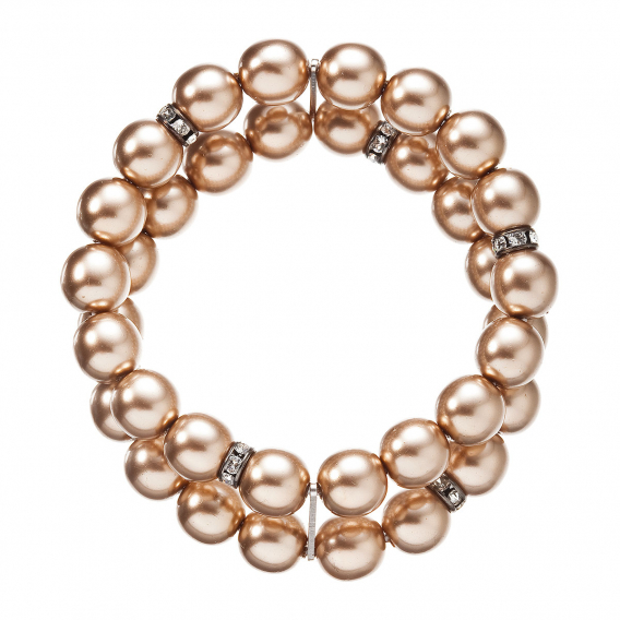 Obrázok pre Perlový náramok dvojradový svetlo bronzový 33065.3 lt.bronze