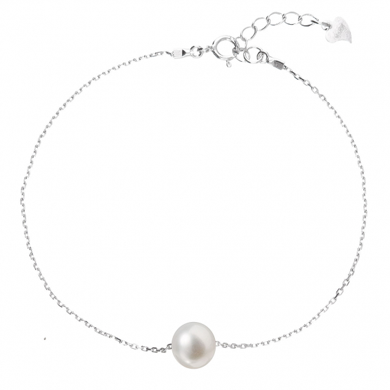 Obrázok pre Perlový náramok z pravých riečnych perál biely 23009.1