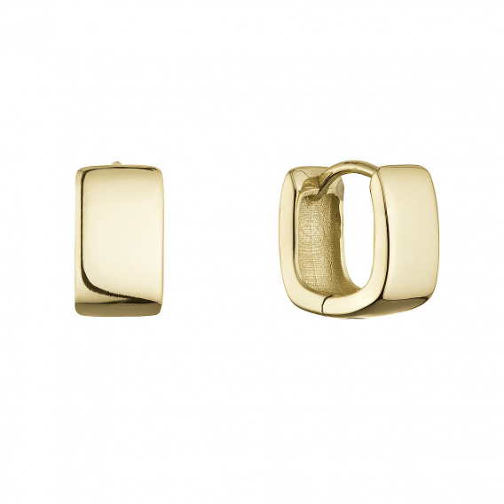 Obrázok pre Pozlátené hranaté náušnice kruhy 61104