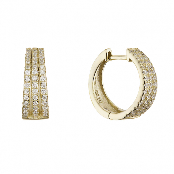 Obrázok pre Pozlátené kruhy so zirkónmi 11769.1