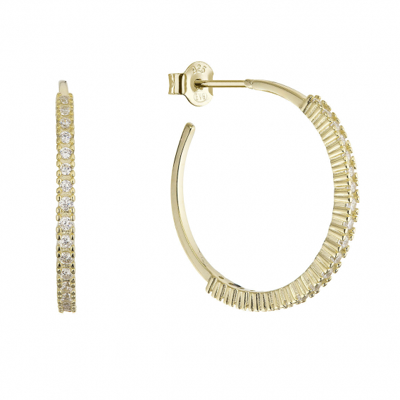 Obrázok pre Pozlátené kruhy so zirkónmi 11775.1