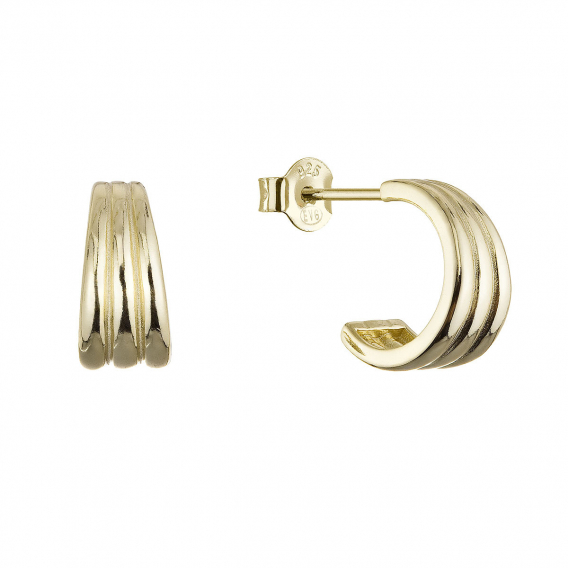 Obrázok pre Pozlátené náušnice polkruhy 61154