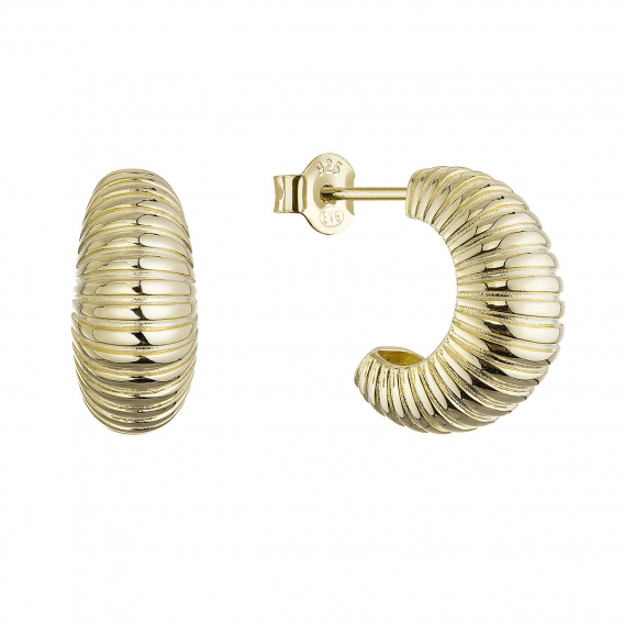 Obrázok pre Pozlátené náušnice polkruhy 61161