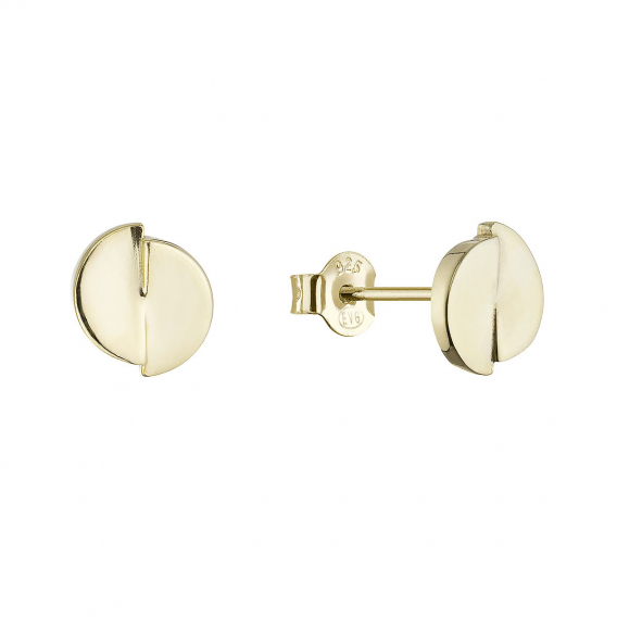 Obrázok pre Pozlátené náušnice rozpolené kolieska 61145