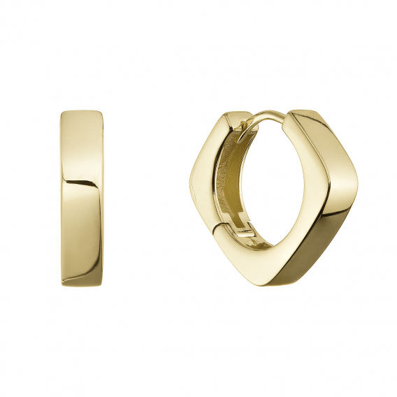 Obrázok pre Pozlátené náušnice štvorcové kruhy 61103