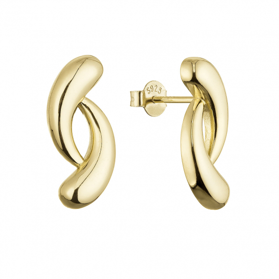 Obrázok pre Pozlátené strieborné náušnice 61125