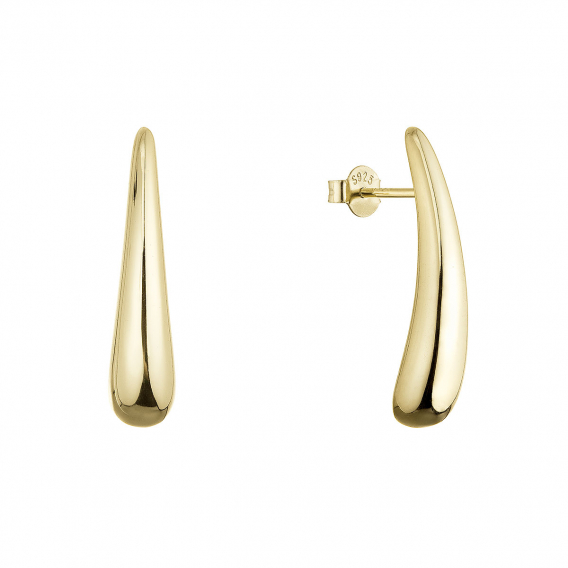 Obrázok pre Pozlátené strieborné náušnice dlhé kvapky 61118