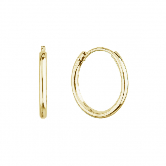 Obrázok pre Pozlátené strieborné náušnice kruhy 61001