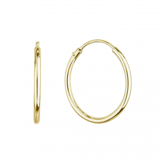 Obrázok pre Pozlátené strieborné náušnice kruhy 61002