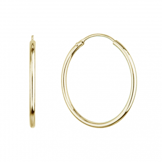 Obrázok pre Pozlátené strieborné náušnice kruhy 61003