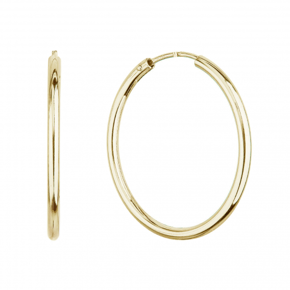 Obrázok pre Pozlátené strieborné náušnice kruhy 61004