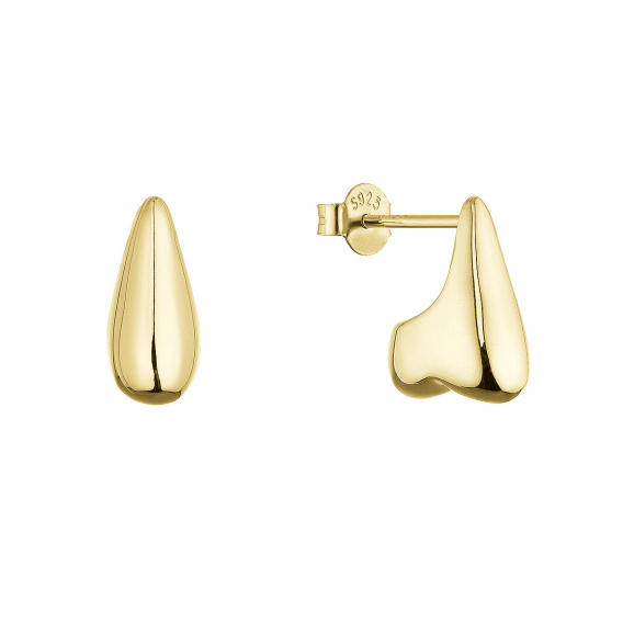 Obrázok pre Pozlátené strieborné náušnice kvapka 61084