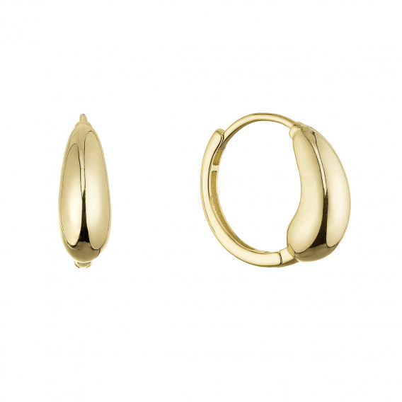 Obrázok pre Pozlátené strieborné náušnice slza 61099