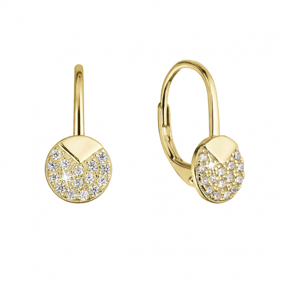 Obrázok pre Pozlátené strieborné náušnice so zirkónmi 11517.1 crystal