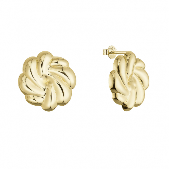 Obrázok pre Pozlátené strieborné náušnice veľký kvet 61127