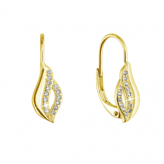 Obrázok pre Pozlátené strieborné náušnice vlnky 11542.1