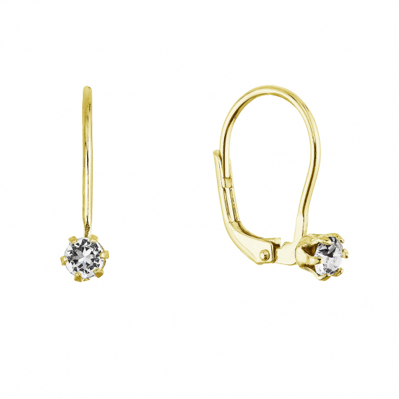 Obrázok pre Pozlátené visiace náušnice so Swarovski kryštálom 31322.1