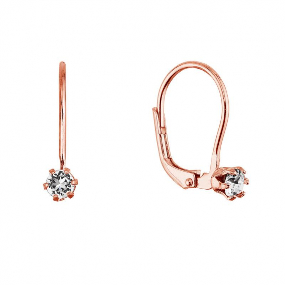 Obrázok pre Pozlátené visiace náušnice so Swarovski kryštálom 31322.1 rose gold