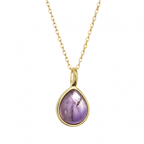 Obrázok pre Pozlátený náhrdelník s ametystom 12156.3