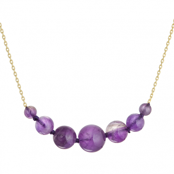 Obrázok pre Pozlátený náhrdelník s ametystom 12187.3