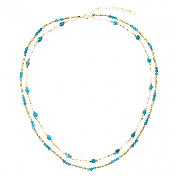Obrázok pre Pozlátený náhrdelník s apatitmi 12183.3