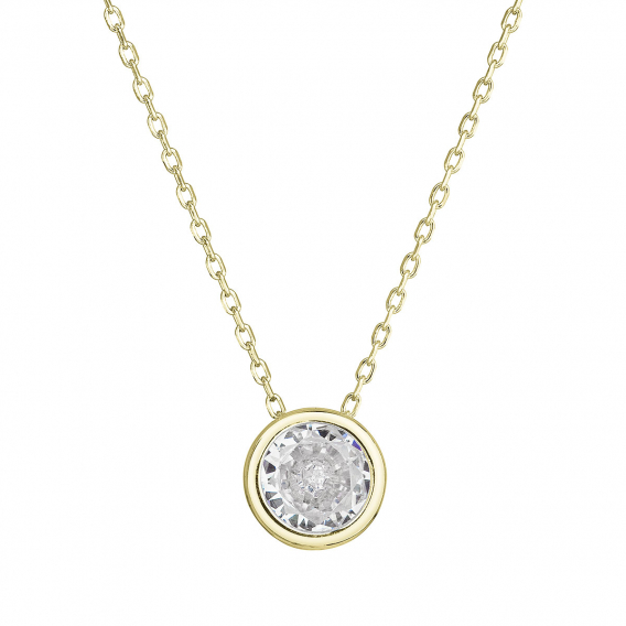 Obrázok pre Pozlátený náhrdelník s čírym zirkónom 12051.1