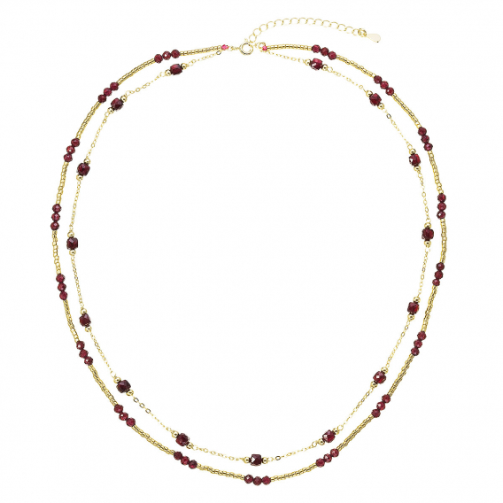 Obrázok pre Pozlátený náhrdelník s granátmi 12183.3