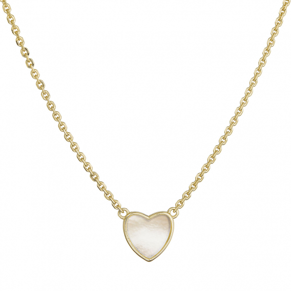 Obrázok pre Pozlátený náhrdelník s perleťovým srdiečkom 12185.1