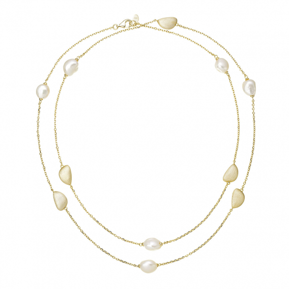 Obrázok pre Pozlátený náhrdelník s riečnymi perlami 22060.1
