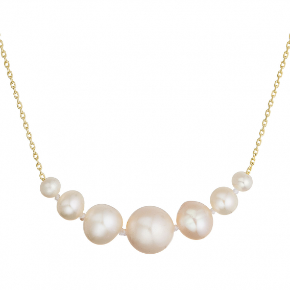 Obrázok pre Pozlátený náhrdelník s riečnymi perlami 22063.1