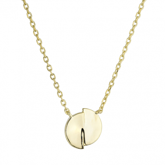 Obrázok pre Pozlátený náhrdelník s rozpolenou placičkou 62051