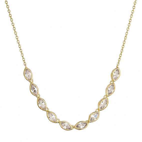 Obrázok pre Pozlátený náhrdelník so zirkónmi 12179.1