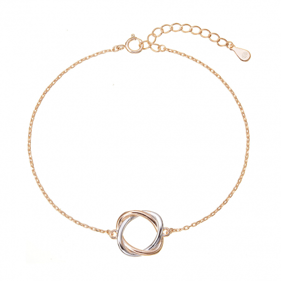 Obrázok pre Pozlátený náramok dvojfarebný krúžok 63023