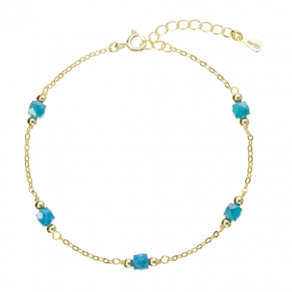 Obrázok pre Pozlátený náramok s apatitmi 13111.3