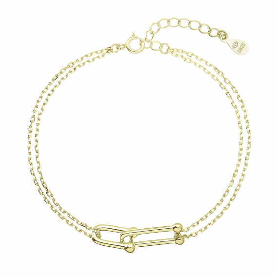 Obrázok pre Pozlátený náramok s elegantným uzlom 63021