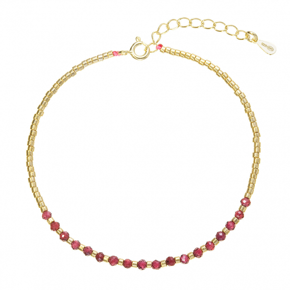 Obrázok pre Pozlátený náramok s granátmi 13112.3