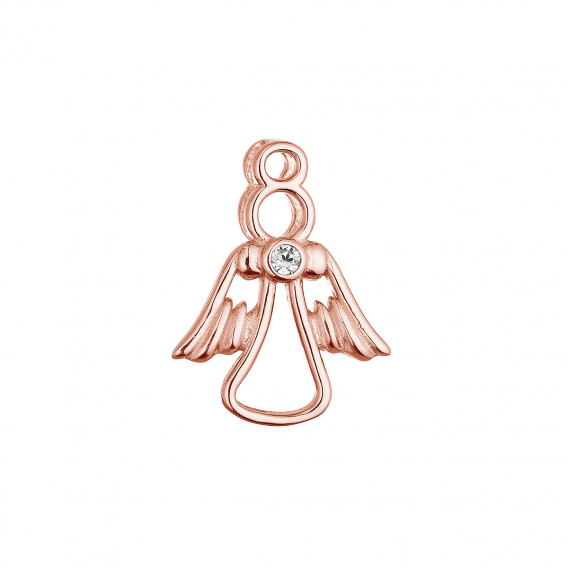 Obrázok pre Pozlátený ružový prívesok anjel so zirkónom 14047.1