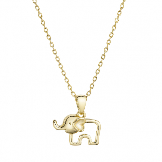 Obrázok pre Pozlátený strieborný náhrdelník slon 62012