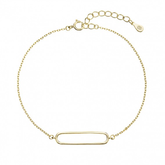Obrázok pre Pozlátený strieborný náramok s oválom 63011