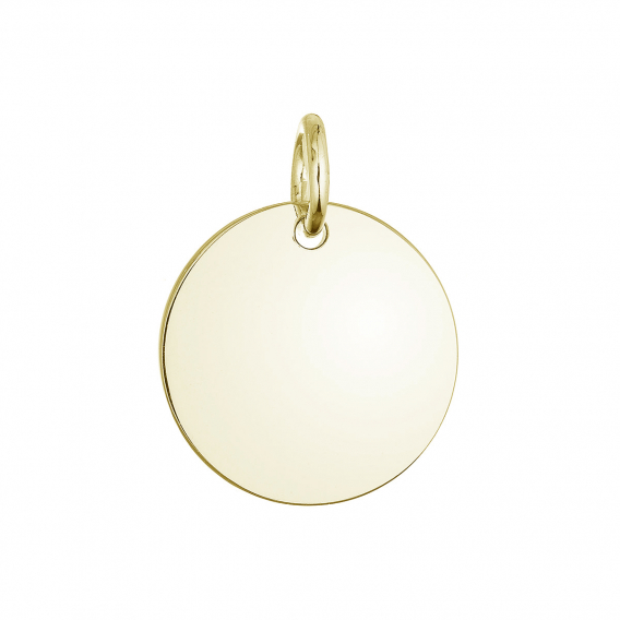 Obrázok pre Pozlátený strieborný prívesok placička väčší 64093