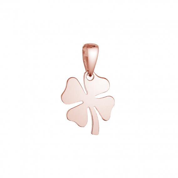 Obrázok pre Pozlátený strieborný prívesok štvorlístok lesklý 64094 rose gold