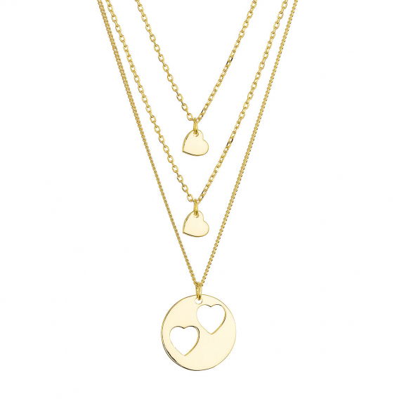 Obrázok pre Pozlátený strieborný set náhrdelníkov pre mamičku a dve dcéry 62048