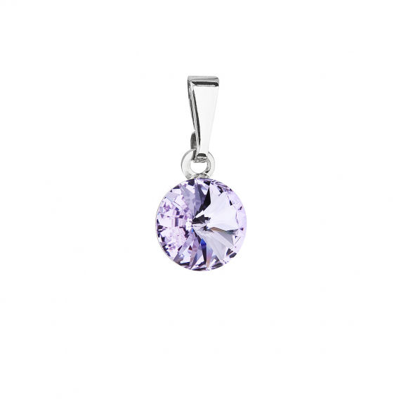 Obrázok pre Prívesok bižutérie so Swarovski kryštálmi fialový okrúhly 54018.3 violet
